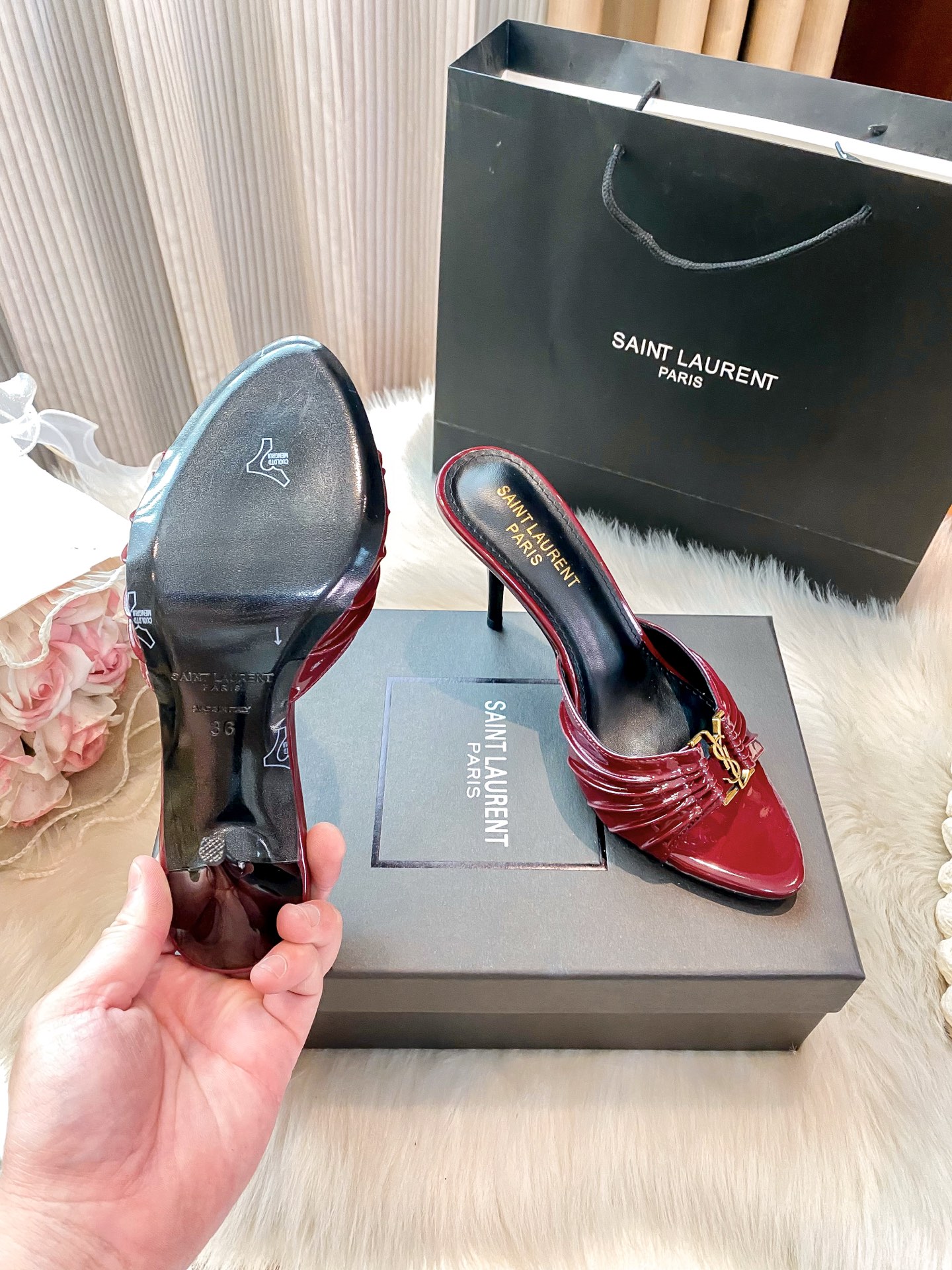 High-heeled slippers 34-40