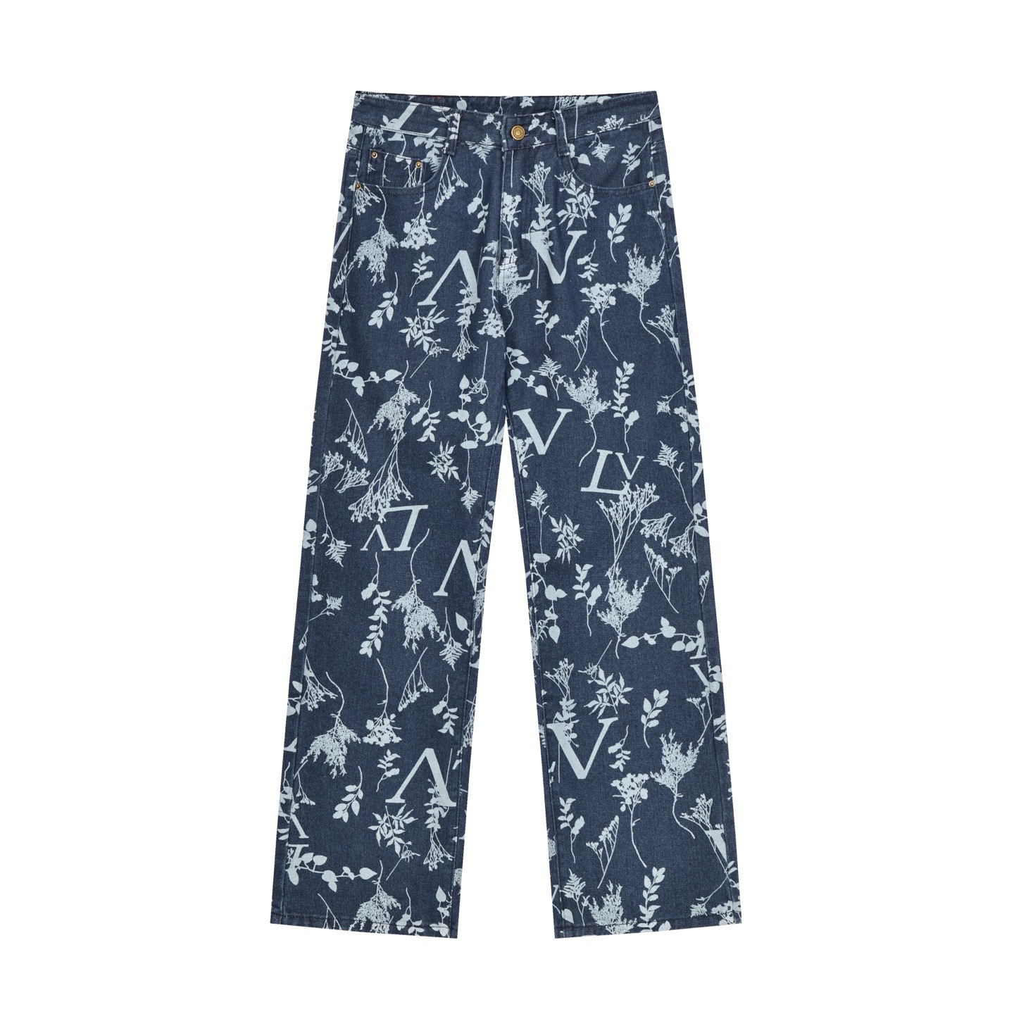 Limited Edition Wheat Ear Jacquard Jeans S-3XL
