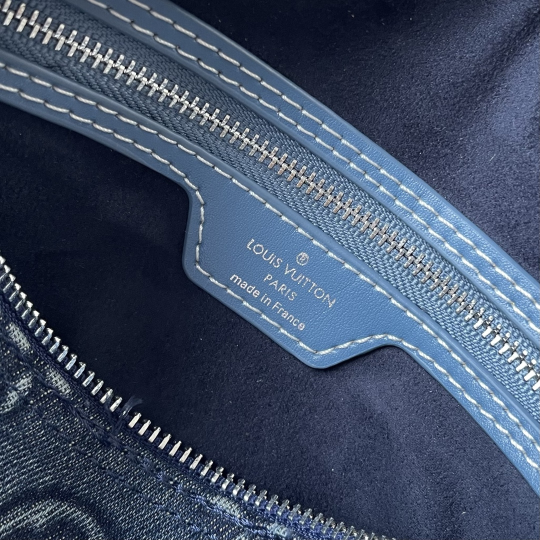 Embossed Denim handbag 25cm