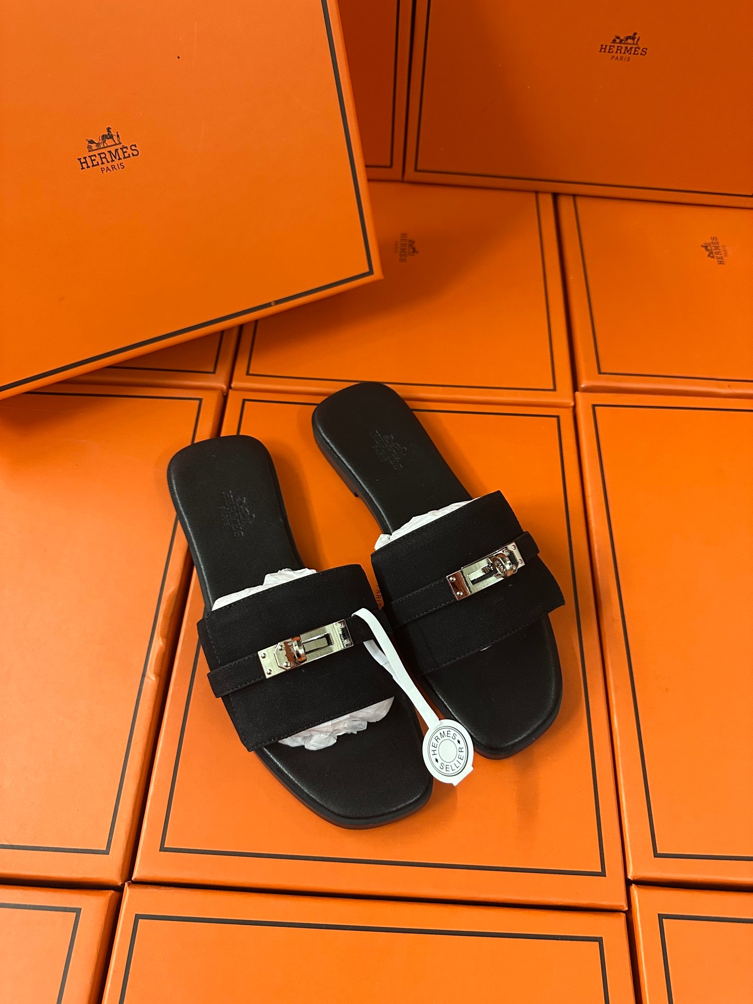 Silver buckle slippers 35-42