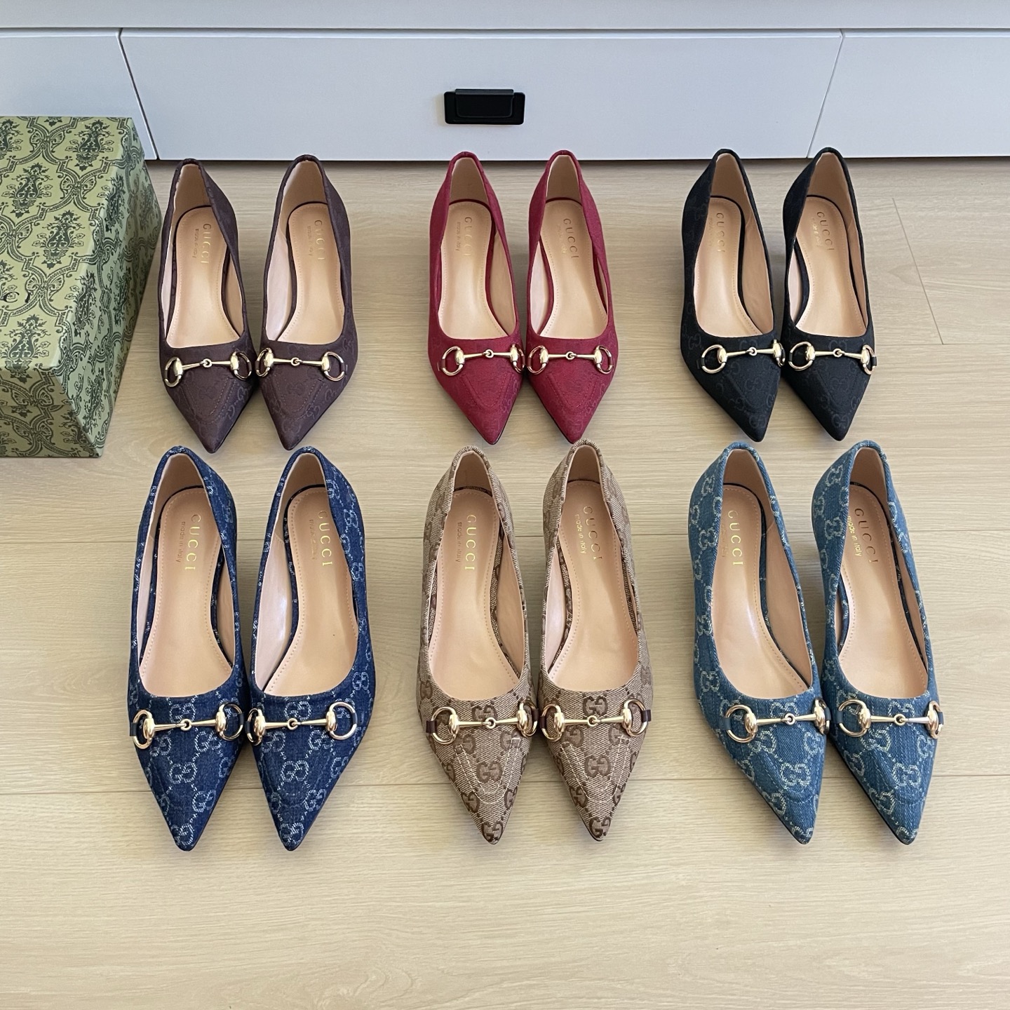 Pointed-toe kitten-heel shoes 35-42/4cm