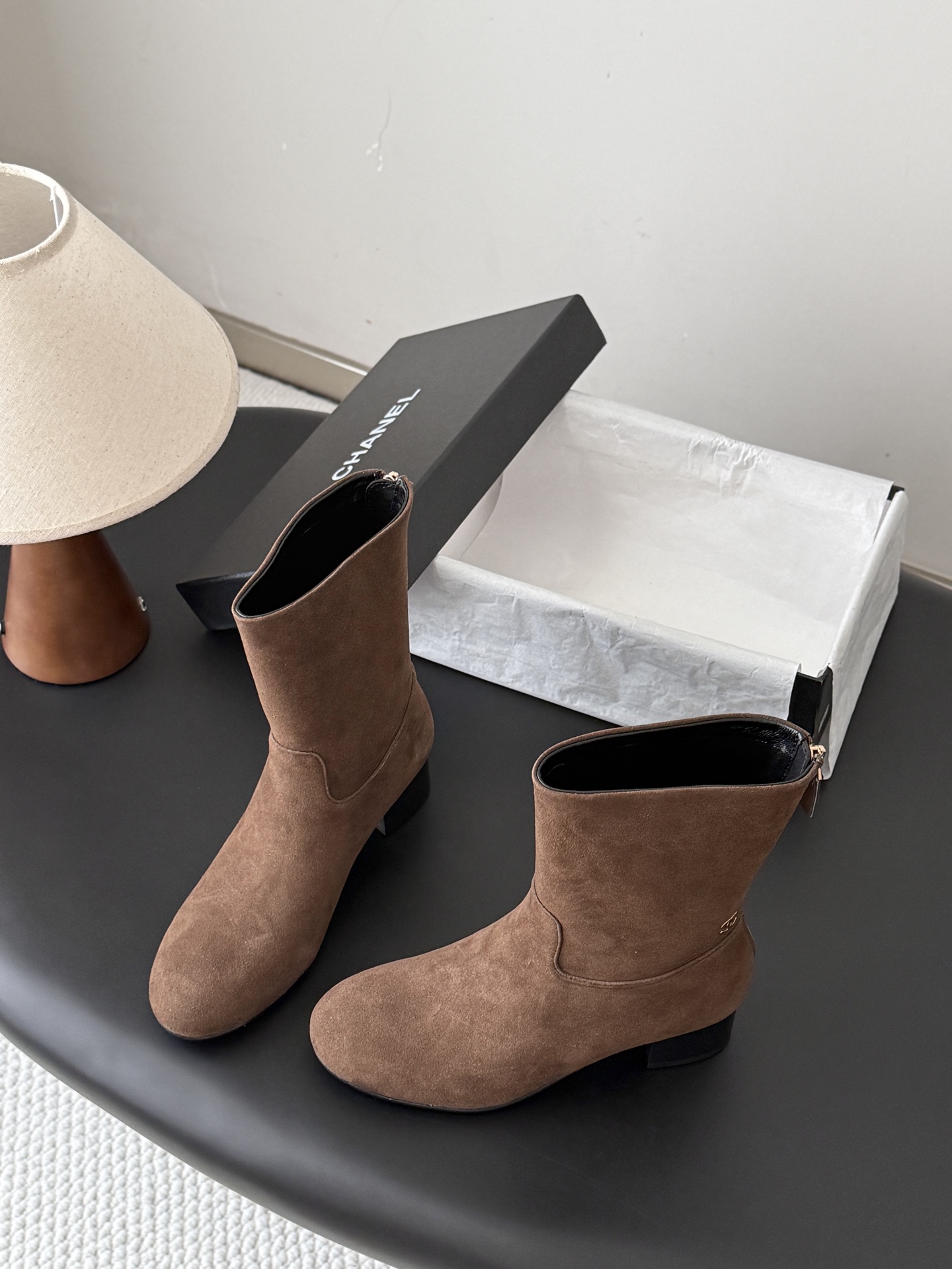 Classic Fall/Winter Stretch Boots with Chunky Heels 35-41/5cm