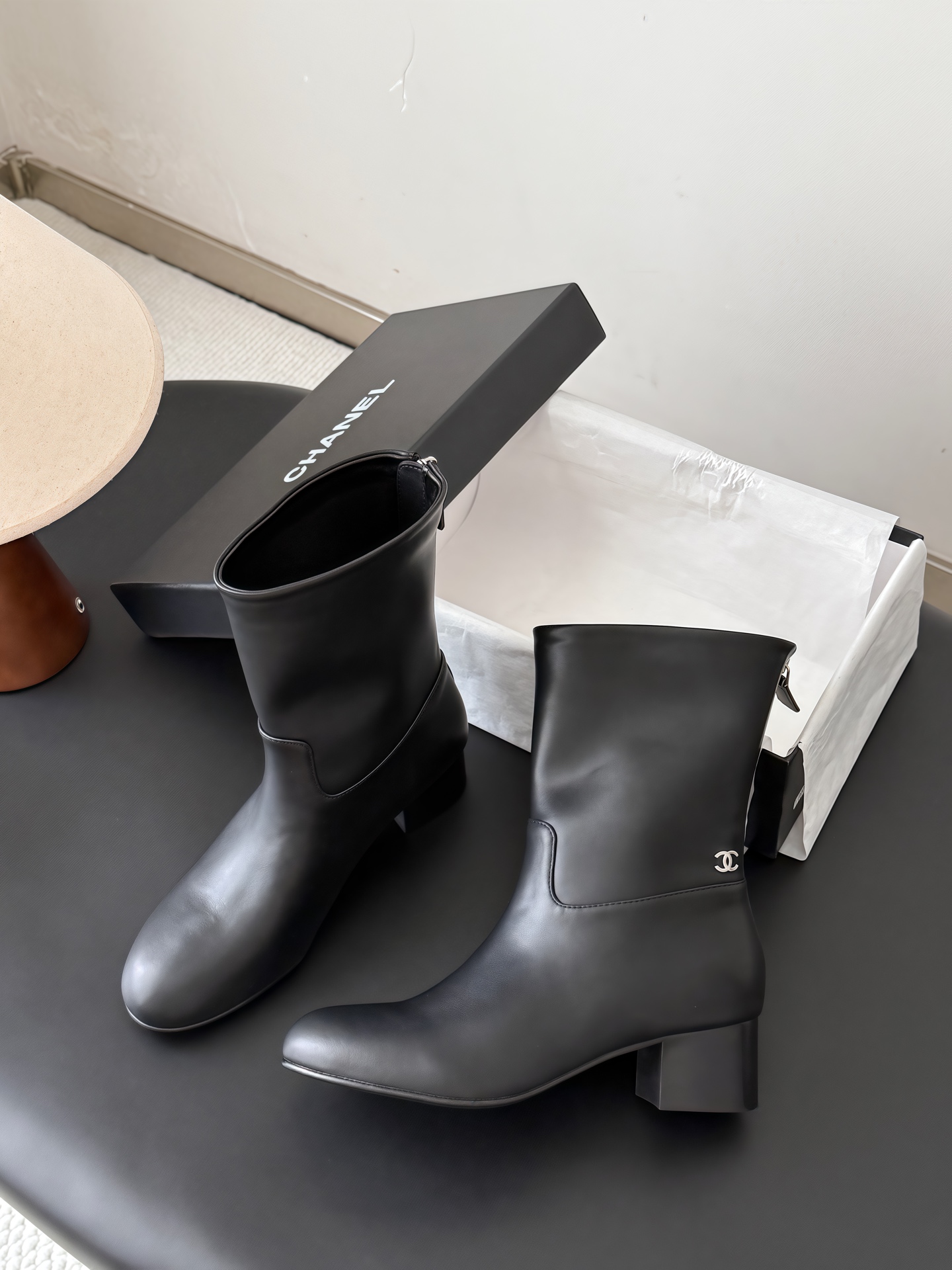 Classic Fall/Winter Stretch Boots with Chunky Heels 35-41/5cm