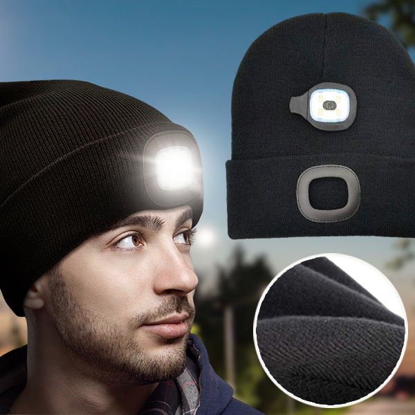 Gorro de inverno quente com LED