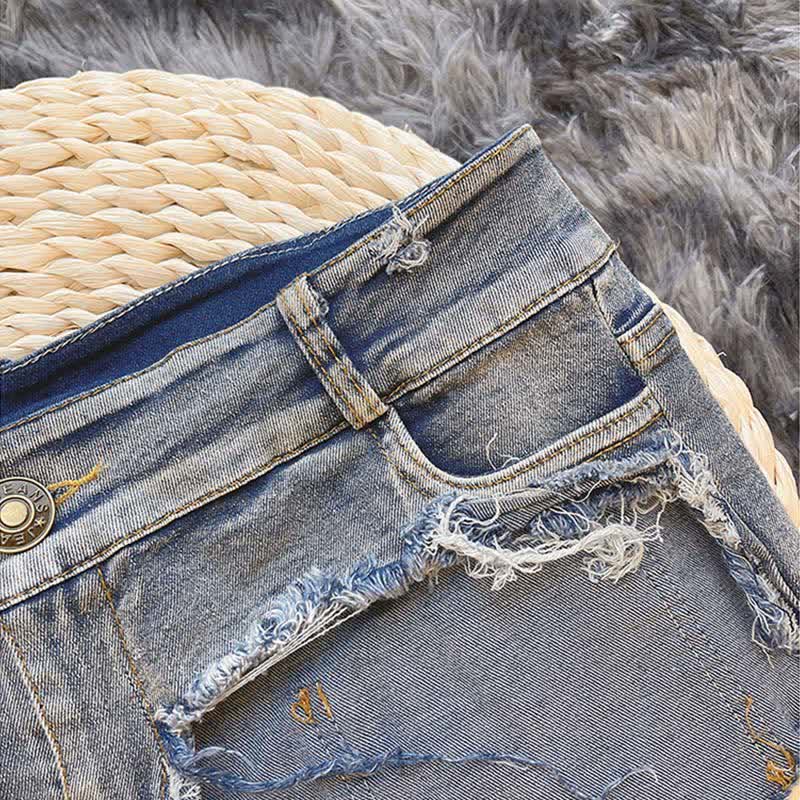 Sexy Pure Color Denim Shorts Lingerie - image 5