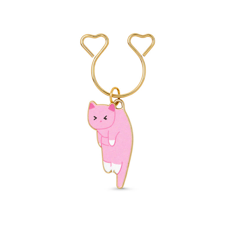 Cute Cat Charm Adjustable Non-Piercing Nipple Rings - image 13