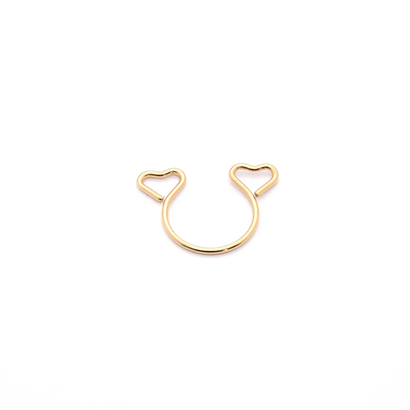 Heart Shape Non Piercing Nipple Ring Adjustable Lingerie Accessories - Gold - Buy 1 Get 1 Free - image 5