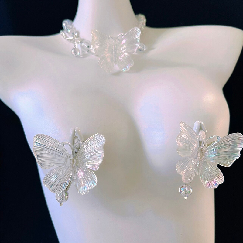 Butterfly Nipple Clamps Ball Gag - Nipple Clamps + Ball Gag - image 4
