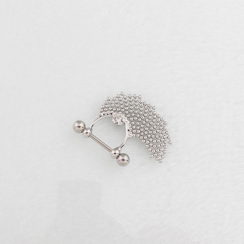 14G Crystal Tassel Barbell Nipple Rings - image 4