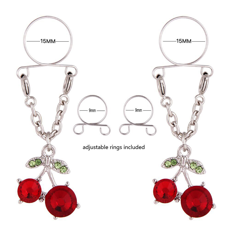 Cherry Non-piercing Nipple Ring - image 1