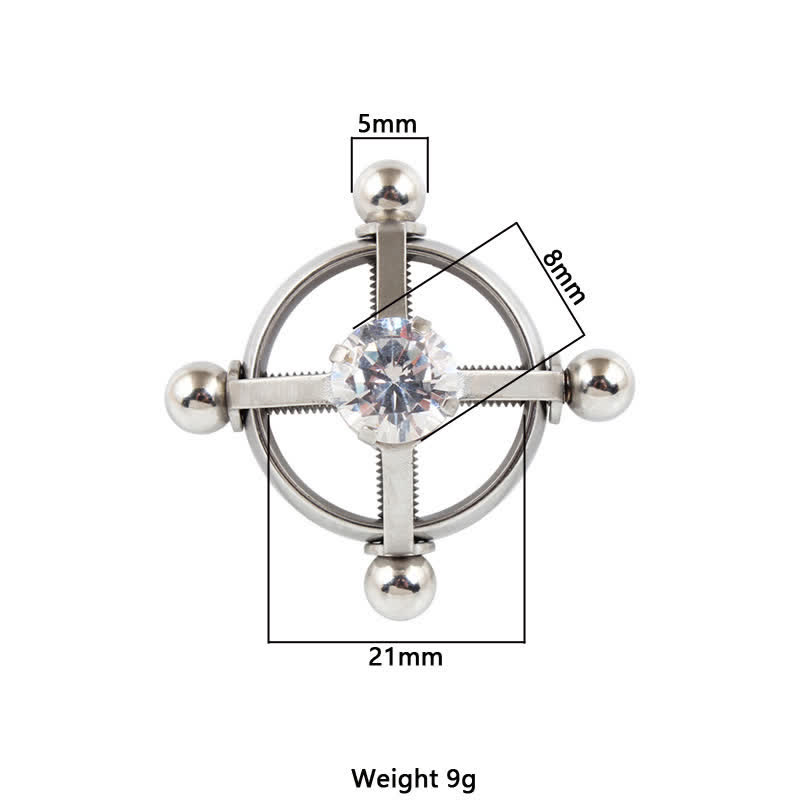 CZ Adjustable Non-Piercing Nipple Rings - image 5