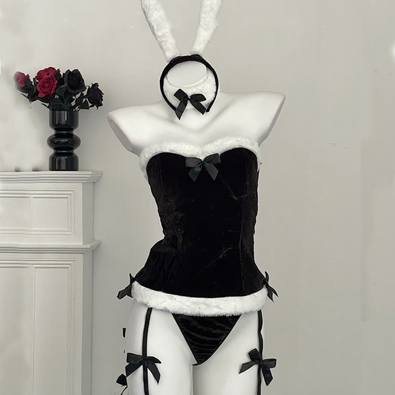 Bunny Ears Bow Lingerie Dress Set - image 6