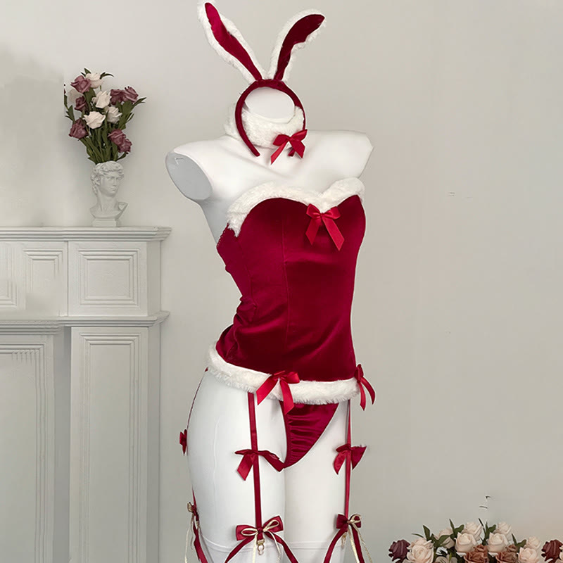 Bunny Ears Bow Lingerie Dress Set - image 4