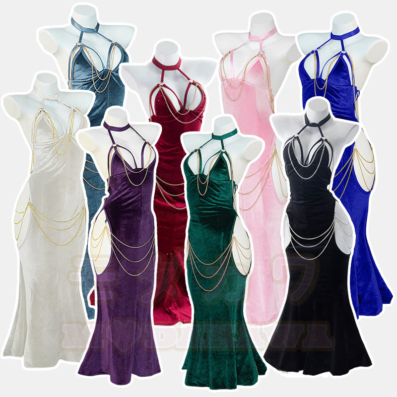 Sexy Halter Hollow Out Backless Chain Fishtail Dress⁠ - image 1