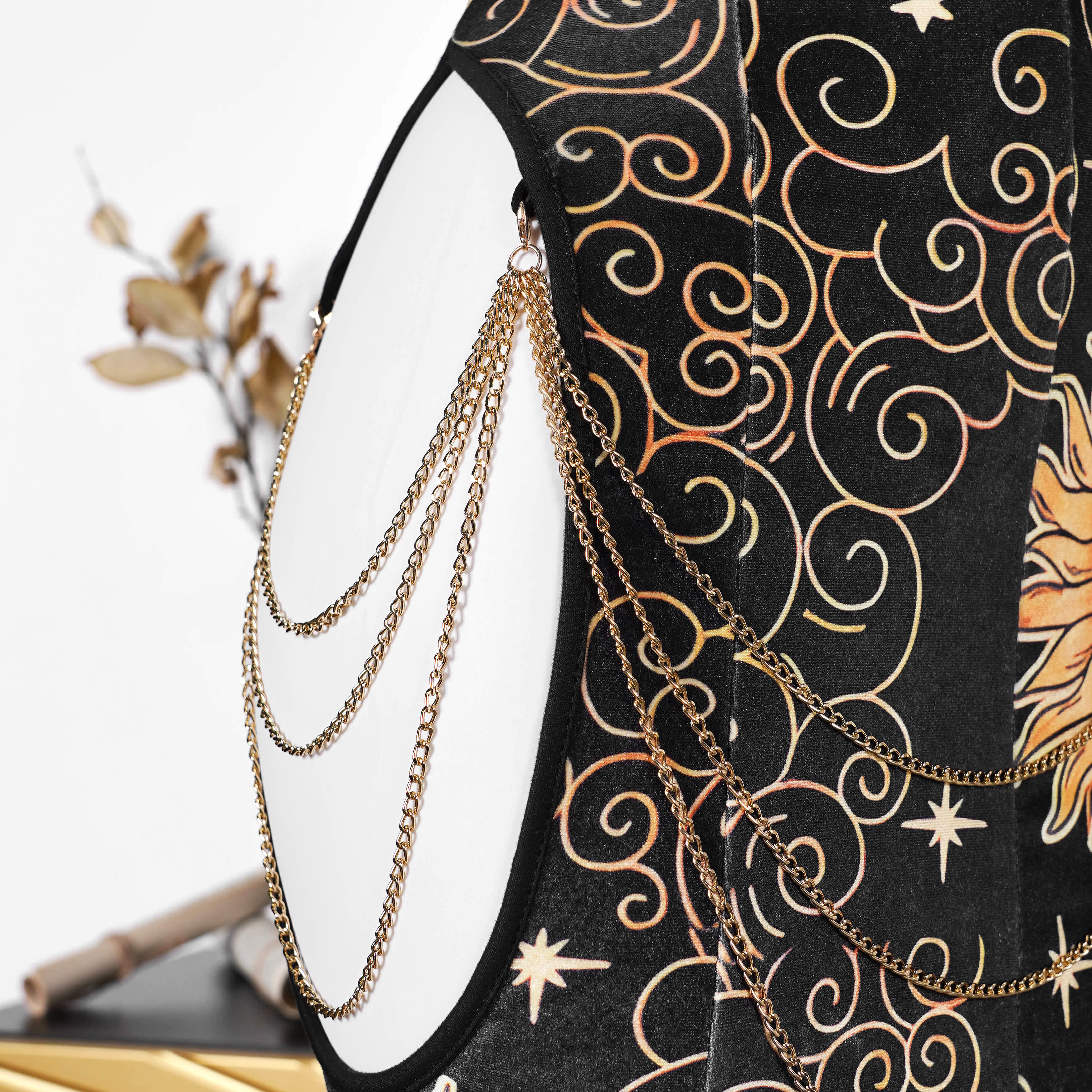 Flower Sun Hollow Out Backless Chain Fishtail Dress⁠ - image 3