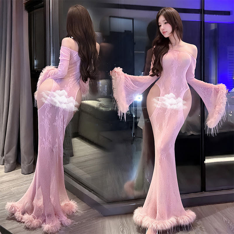 See-through Hollow Out Lingerie Dress - image 1