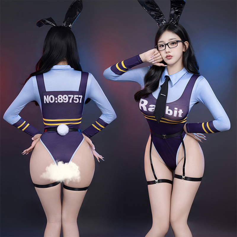Cosplay Police Uniform Jumpsuit Lingerie - image 1