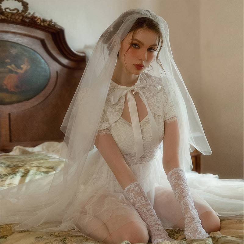 Bride Lace Lingerie Set - image 1