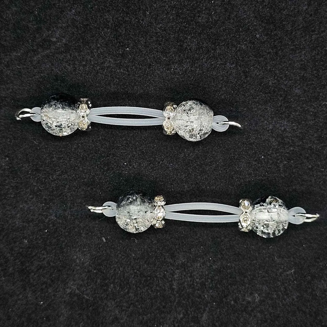Gold Beaded Adjustable Nipple Clamp SM Accessories - White & Black - 2(apair) - image 3