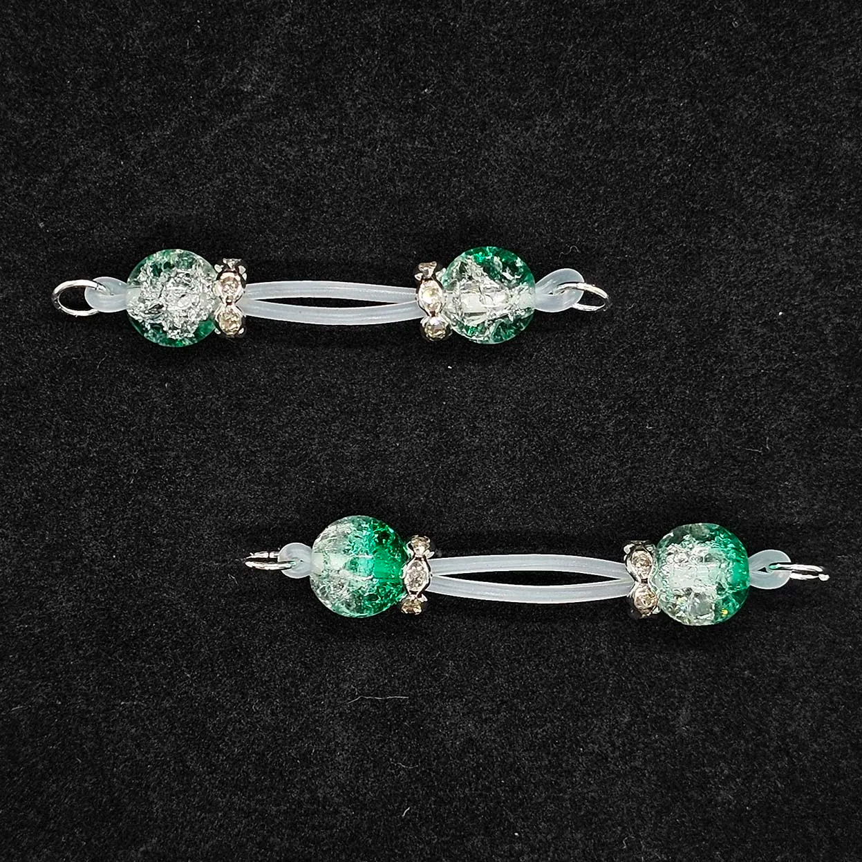 Gold Beaded Adjustable Nipple Clamp SM Accessories - Green - 2(apair) - image 2