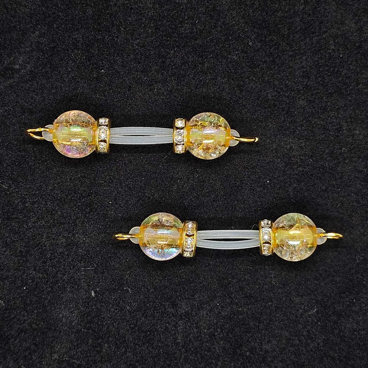 Gold Beaded Adjustable Nipple Clamp SM Accessories - Gold - 2(apair) - image 1