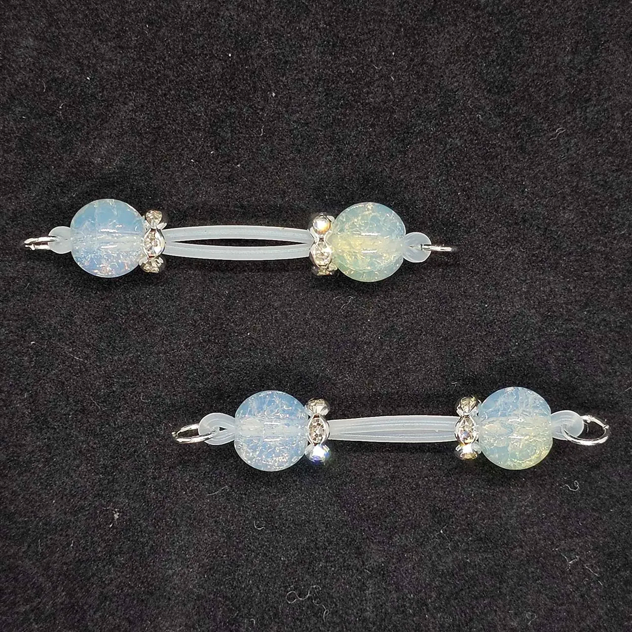 Gold Beaded Adjustable Nipple Clamp SM Accessories - Light Blue - 2(apair) - image 8