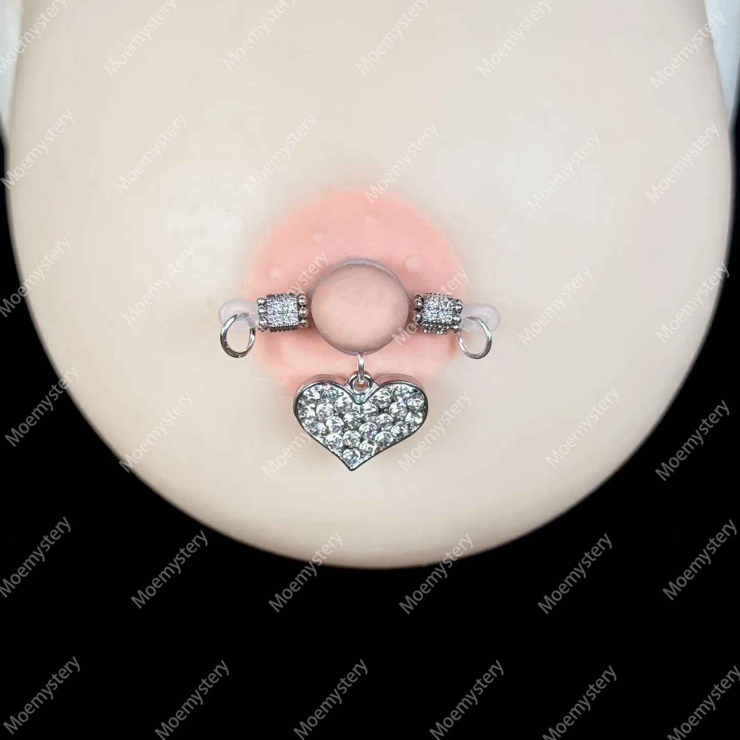 Rhinestone Body Chain Nipple Clamp Adjustable SM Accessories - Silver - Nipple Clamps - image 3
