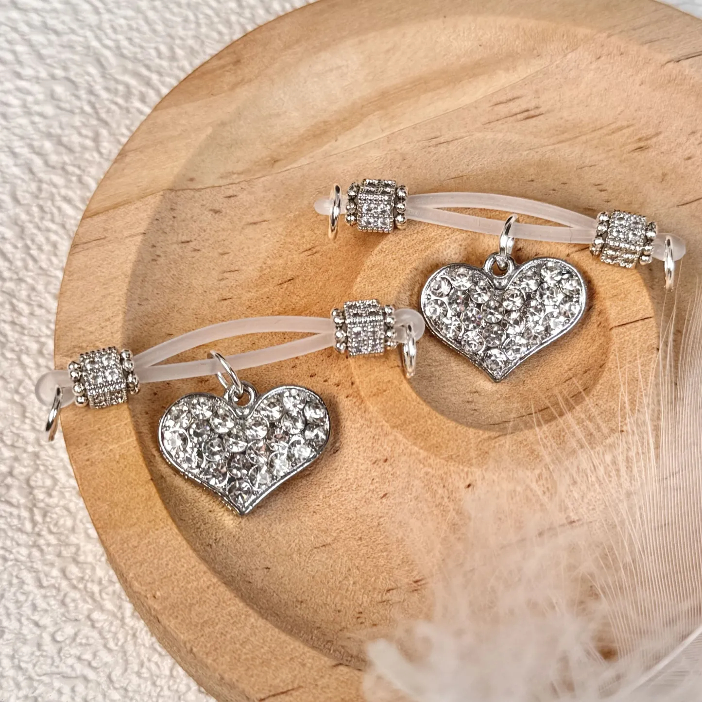 Rhinestone Heart Adjustable Non-Piercing Nipple Rings with Body Chain - image 7