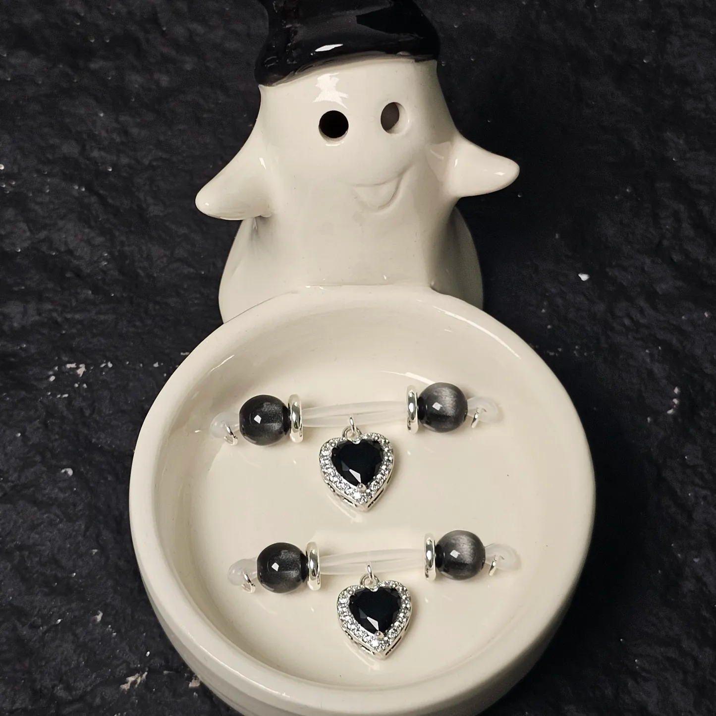 Black Heart Adjustable Non-Piercing Nipple Rings - image 5