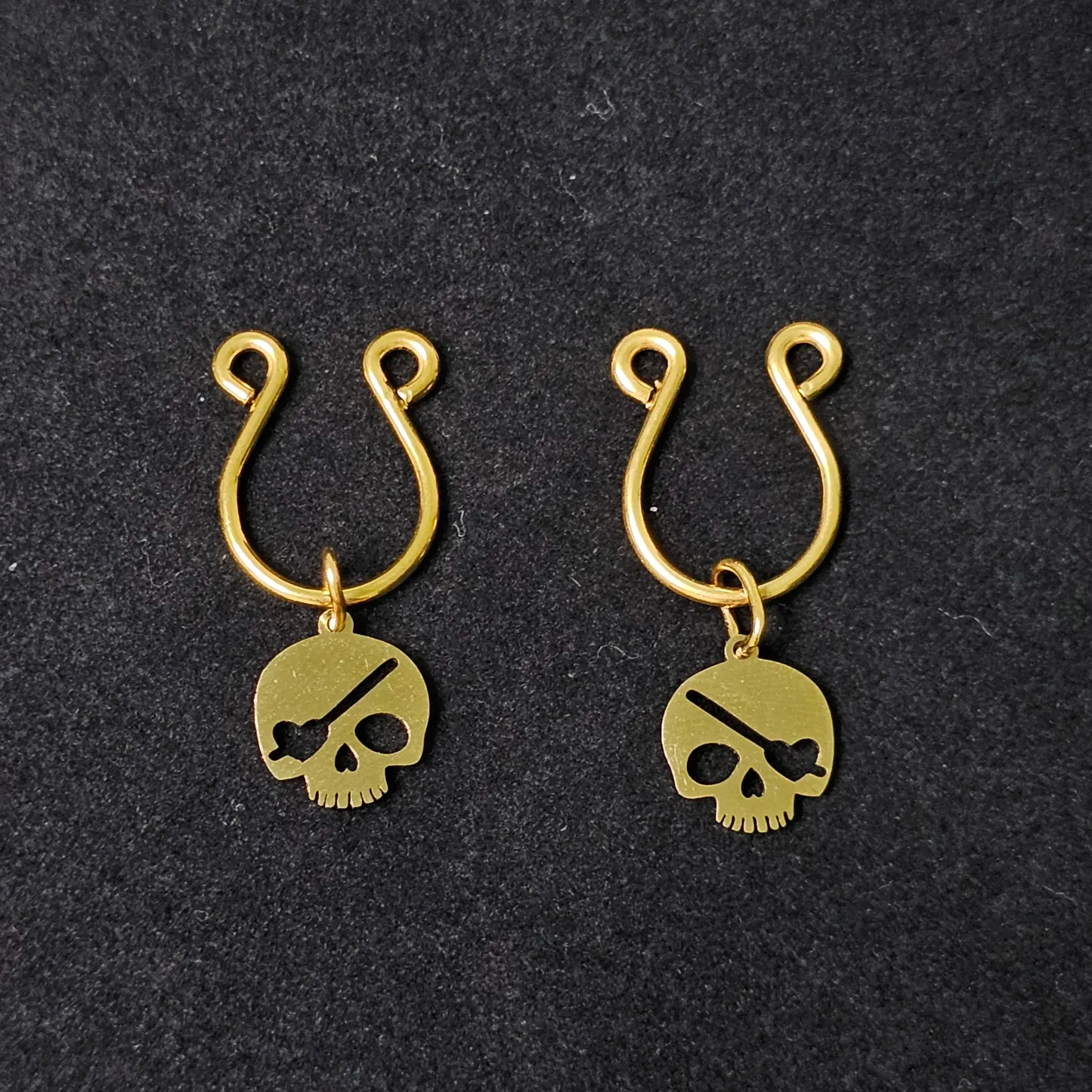 Gold Skull Adjustable Nipple Clamp SM Accessories - Gold - 2(apair) - image 2