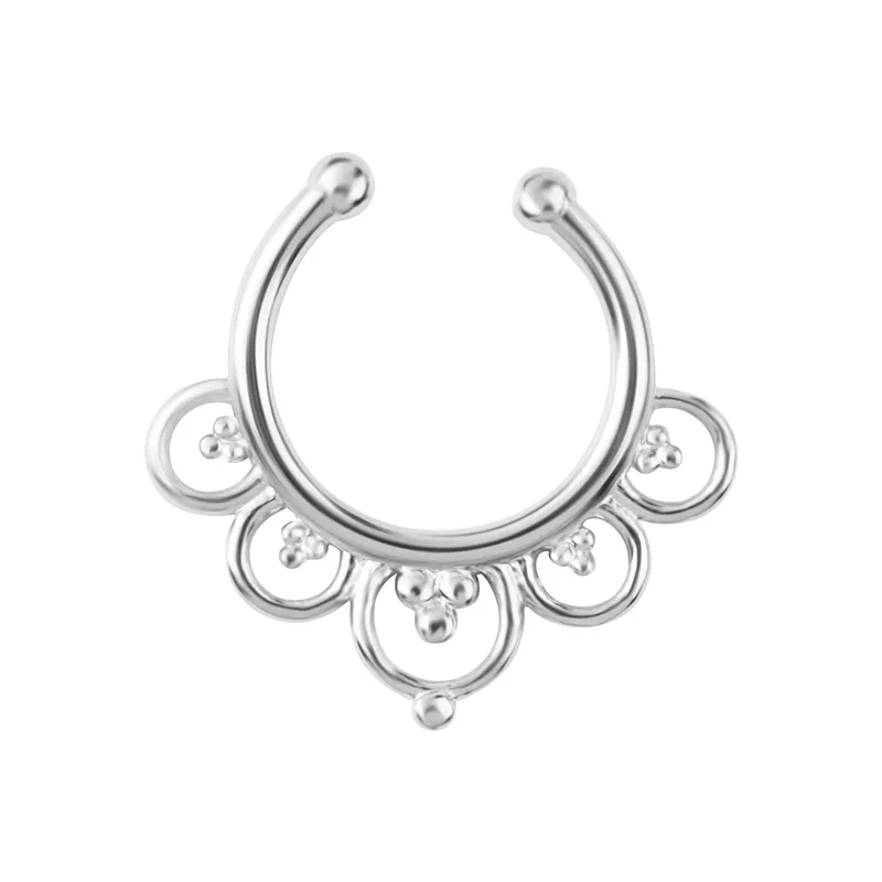 Non Piercing Floral Nipple Ring - image 1