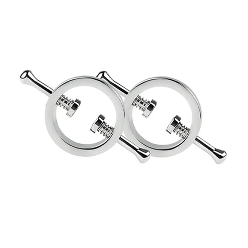 Metal Spring Adjustable Nipple Clamp SM Accessories - Silver - Metal Nipple Clamps - image 1