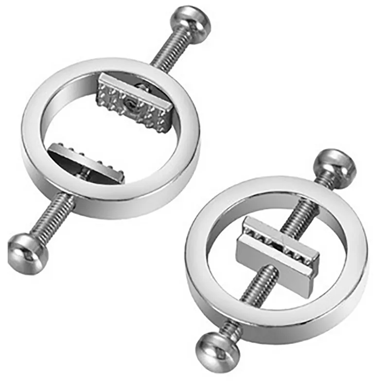 Metal Spring Adjustable Nipple Clamp SM Accessories - Silver - Nail Plate Nipple Clamps - image 2
