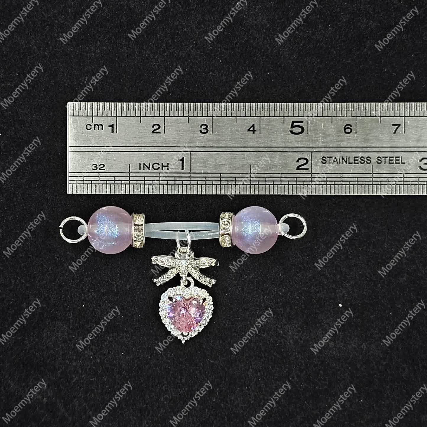 Pink Beaded Bow Adjustable Nipple Clamp SM Accessories - image 6