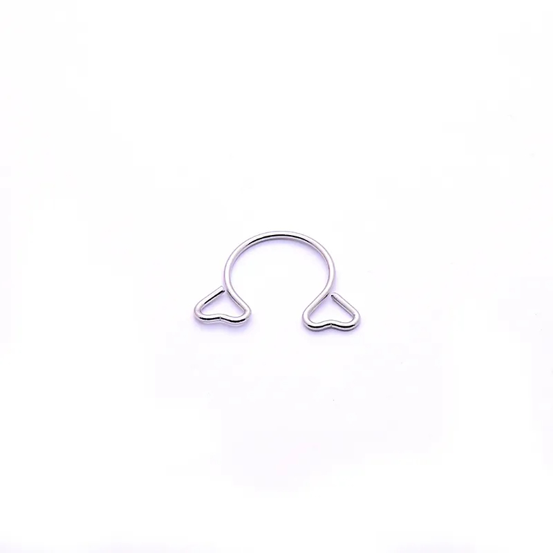 Heart Shape Non Piercing Nipple Ring Adjustable Lingerie Accessories - Silver - Buy 1 Get 1 Free - image 2