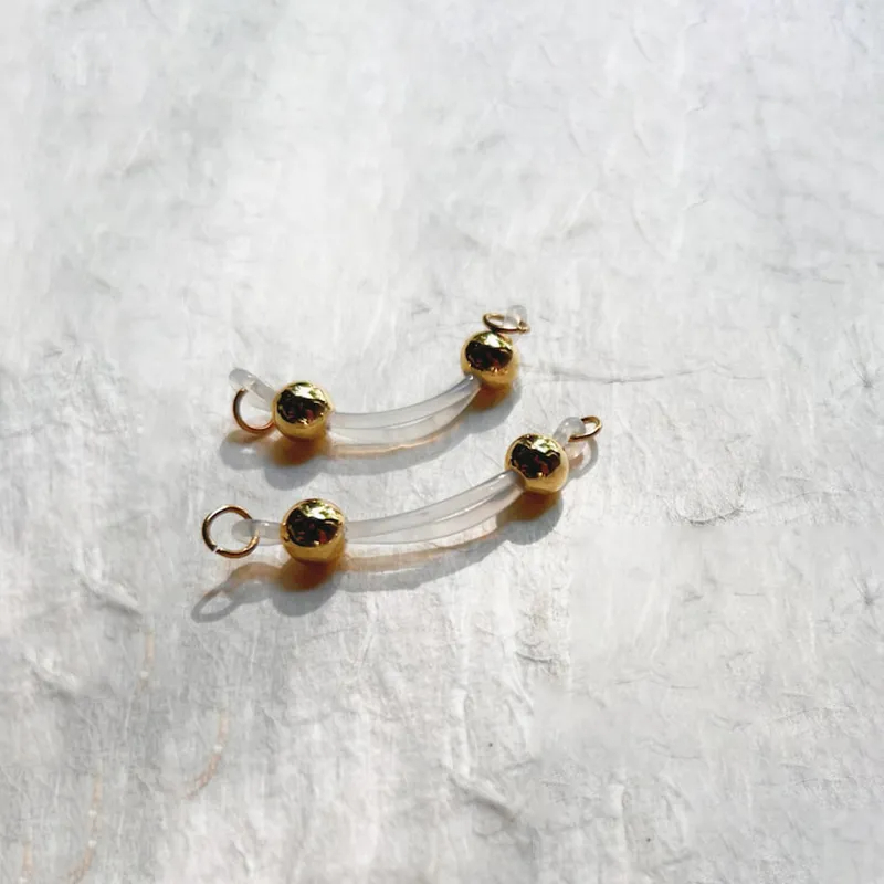 Gold Ball Silicone Adjustable Nipple Clamp Lingerie Accessories - Gold - 2 (a pair) - image 2