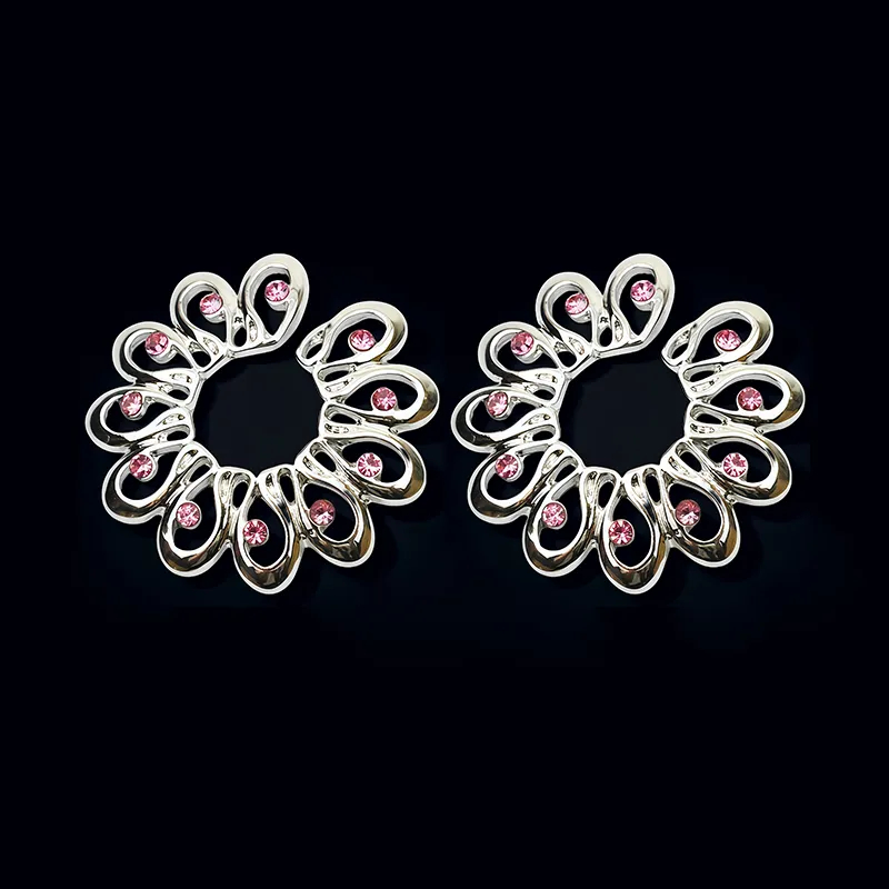 Peacock Feather Petal Nipple Ring - Pink - 2（ a pair） - image 3