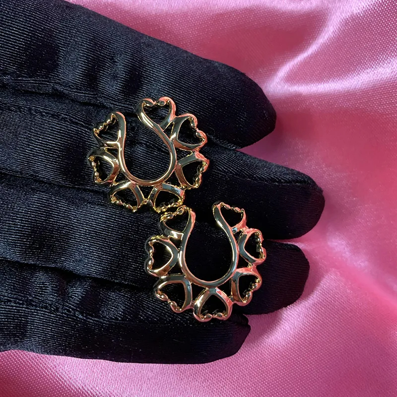 Stainless Steel Hollow Heart-shaped Clip - image 5