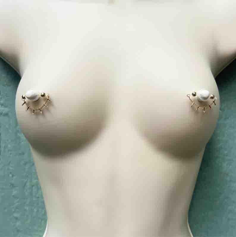 Gold Ball Chain Nipple Ring Adjustable Lingerie Accessories - image 1