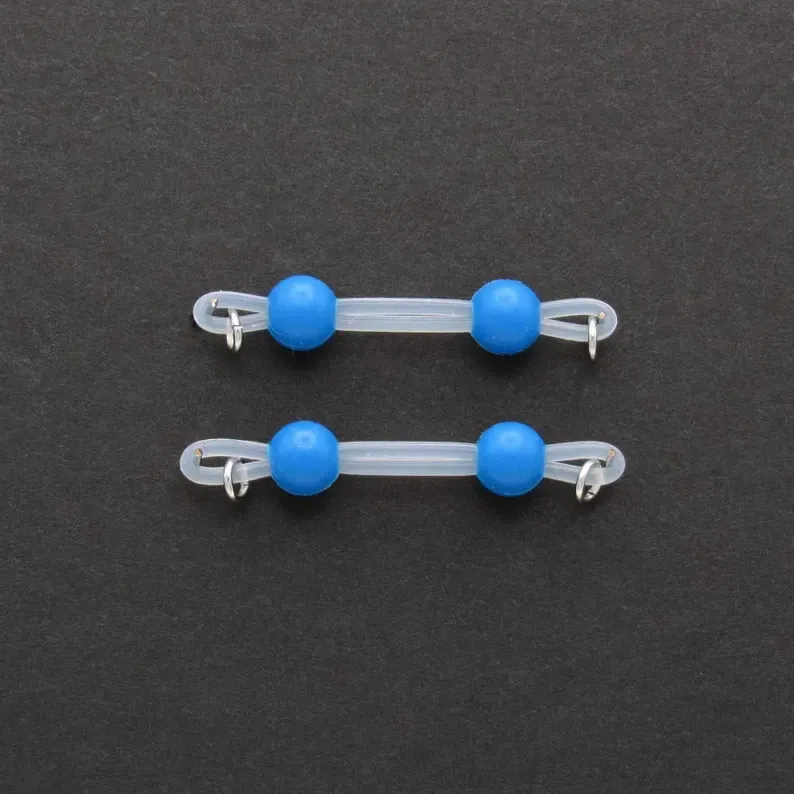 Blue Bead Nipple Ring Adjustable Lingerie Accessories - Blue - 2 pack (one pair) - image 1