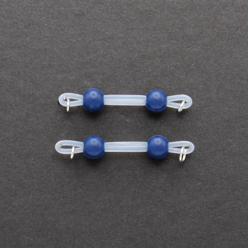 Blue Bead Nipple Ring Adjustable Lingerie Accessories - Dark Blue - 2 pack (one pair) - image 2