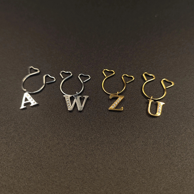 Custom diamond letter Nipple Ring Adjustable Lingerie Accessories - image 1