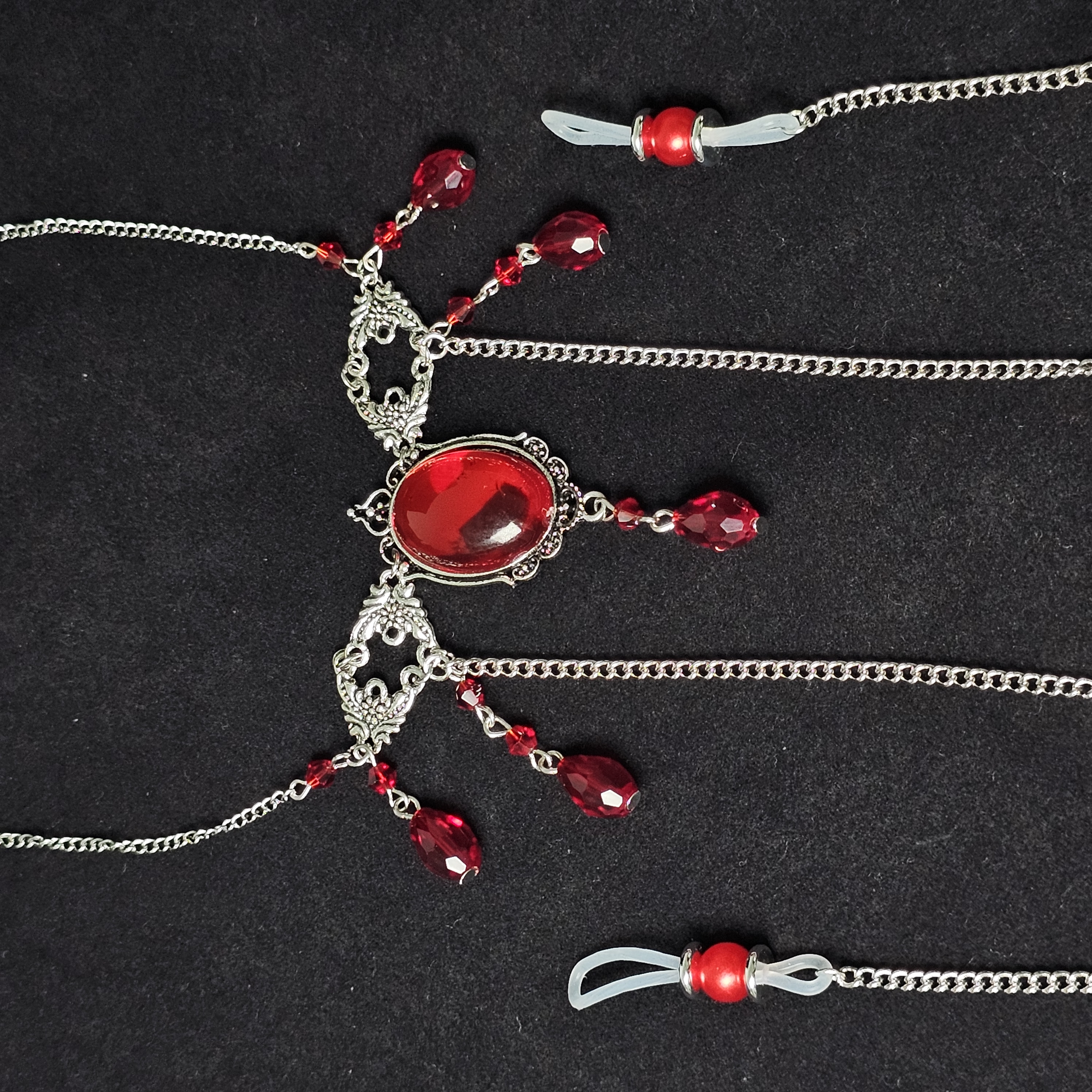 Sexy Ruby Nipple Ring Adjustable Lingerie Accessories - Red - 2 pack (one pair) - image 2