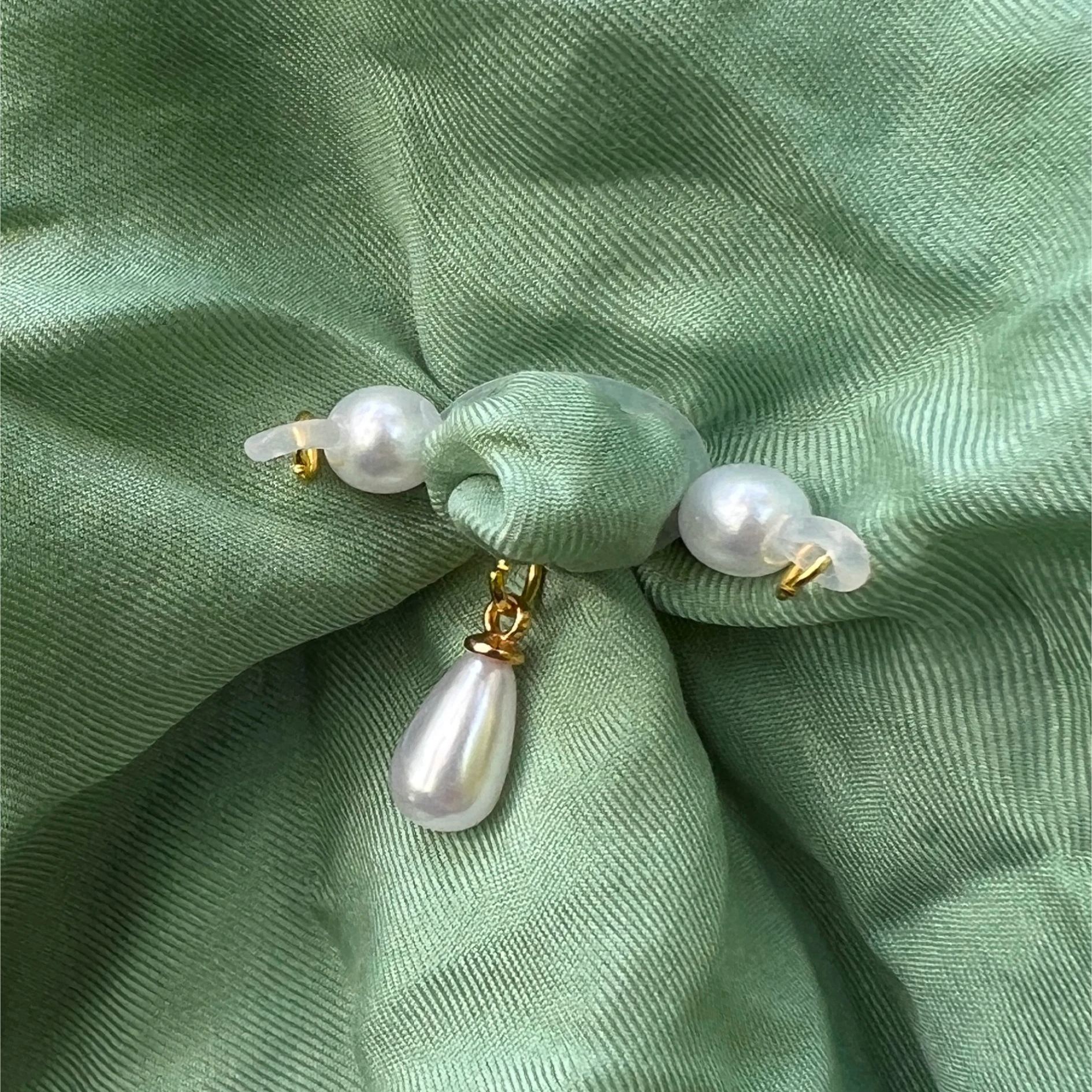Pearl Pendant Adjustable Non-Piercing Nipple Rings - image 4