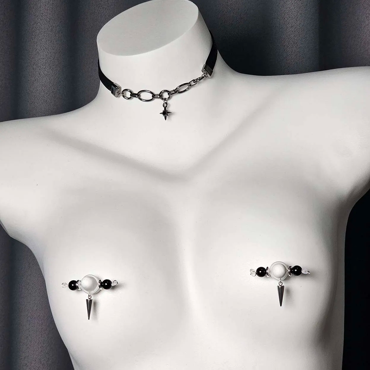 Spike Adjustable Non-Piercing Nipple Rings - image 4