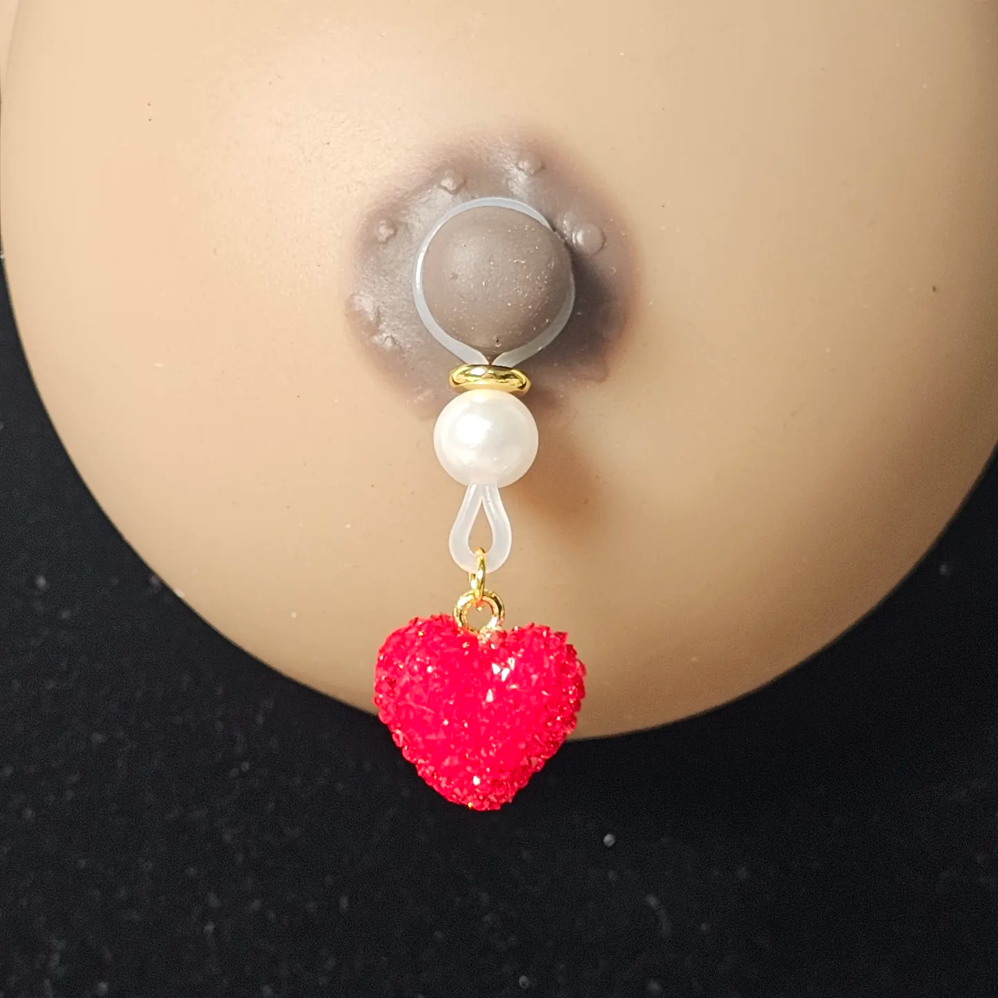 Red Heart Nipple Clamp Adjustable Lingerie Accessories - image 1