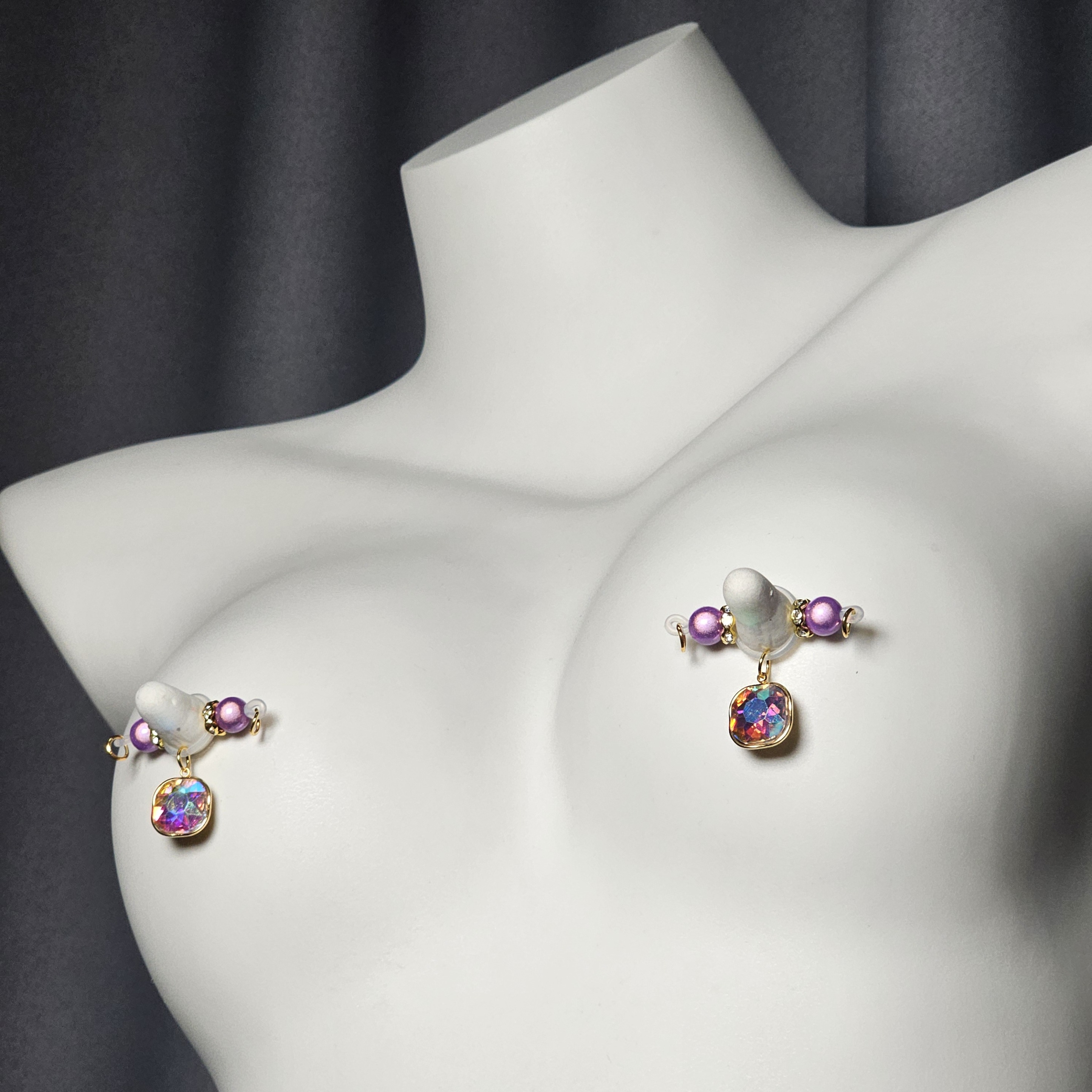 Crystal Crush Nipple Ring Adjustable Lingerie Accessories - image 3