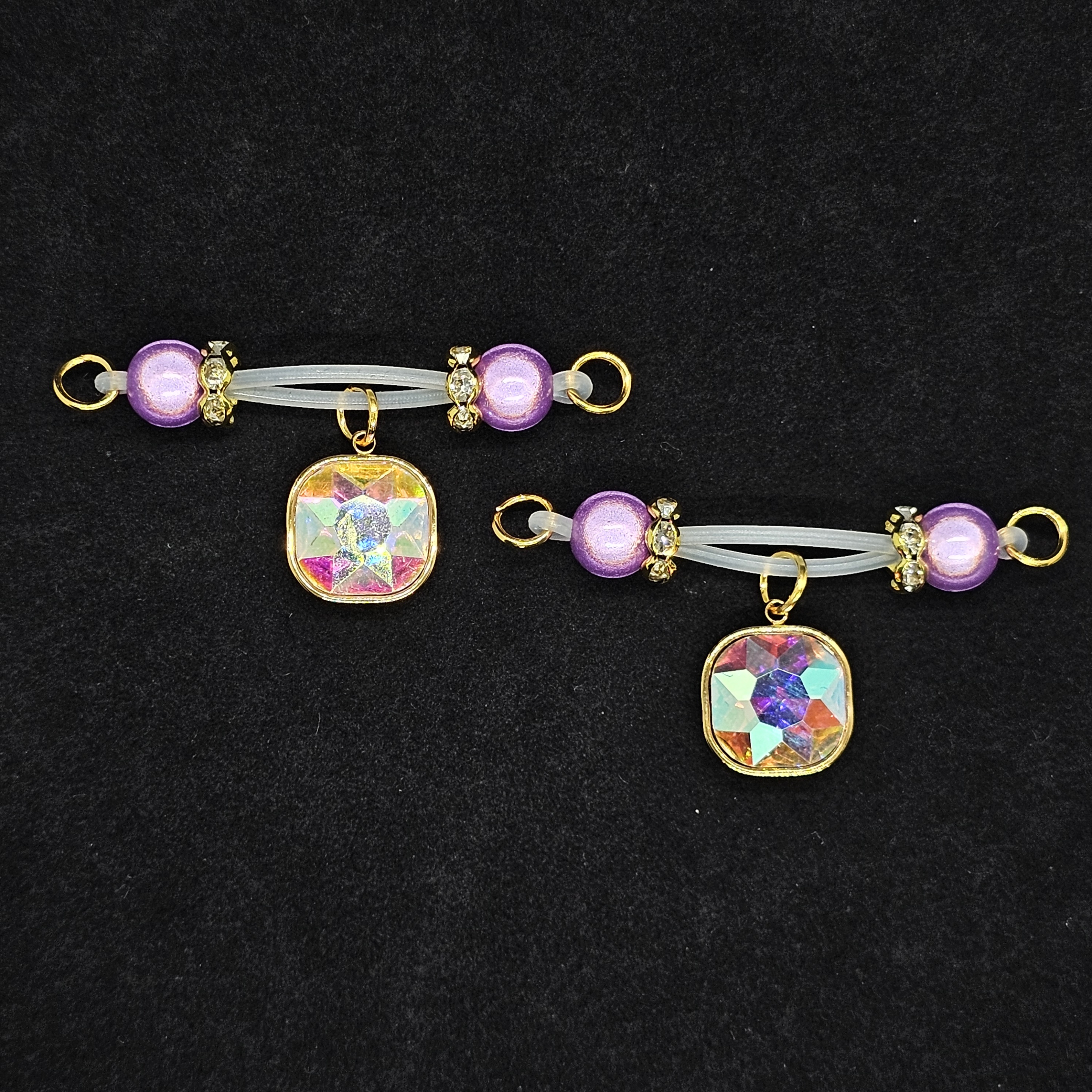 Crystal Crush Nipple Ring Adjustable Lingerie Accessories - Multicolor - 2 pack (one pair) - image 2