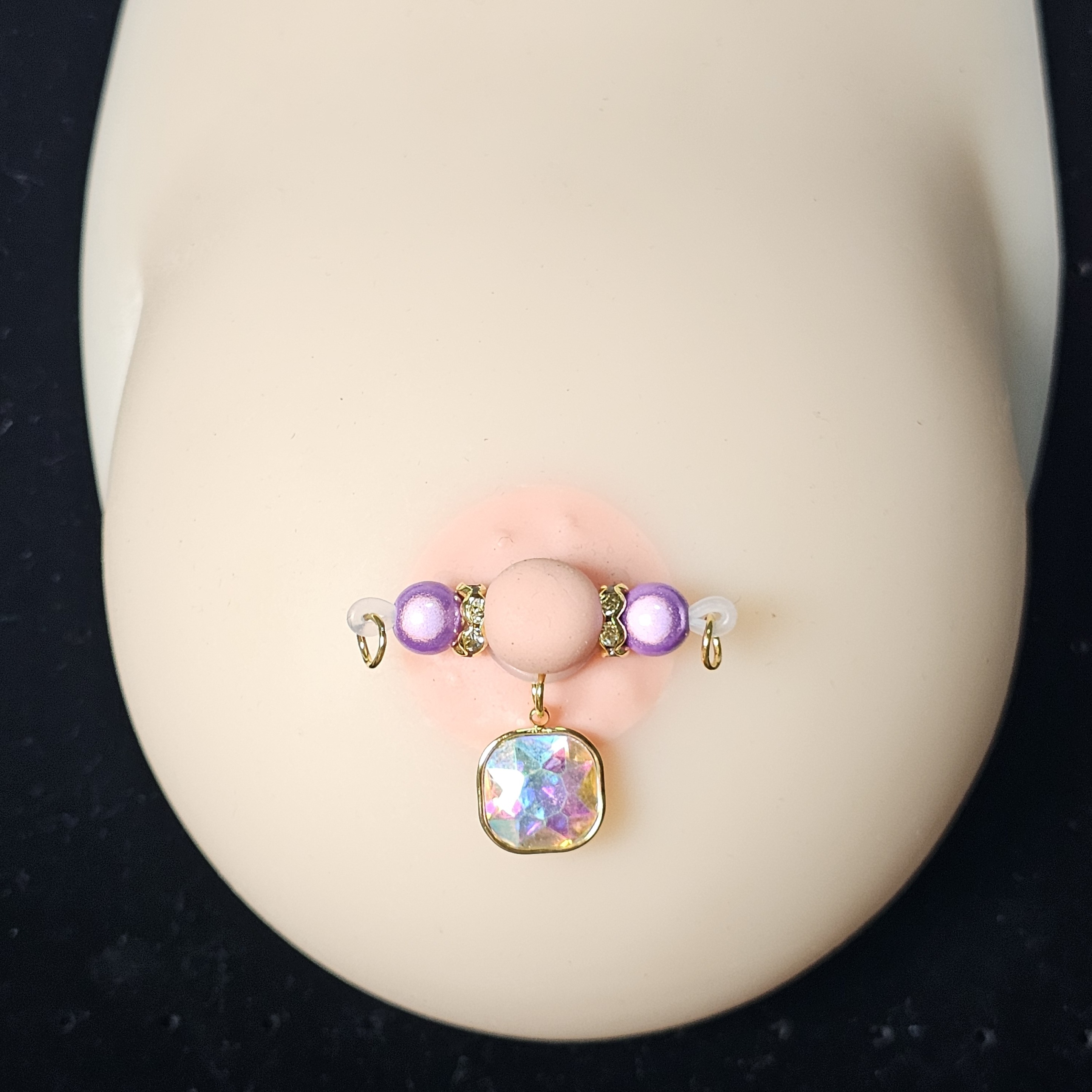 Crystal Crush Nipple Ring Adjustable Lingerie Accessories - image 1