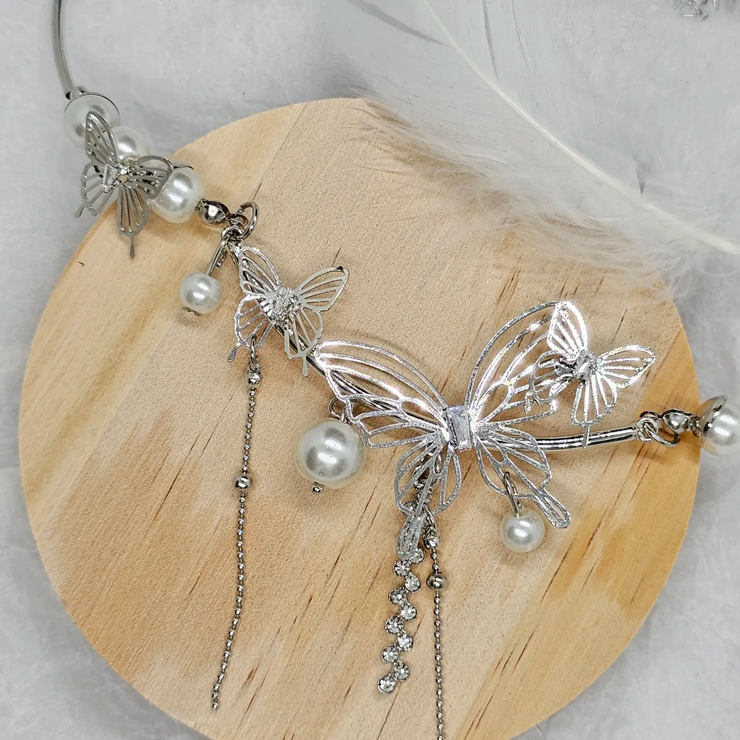 Pearl Butterfly Necklace Nipple Clamp Adjustable Lingerie Accessories - image 7